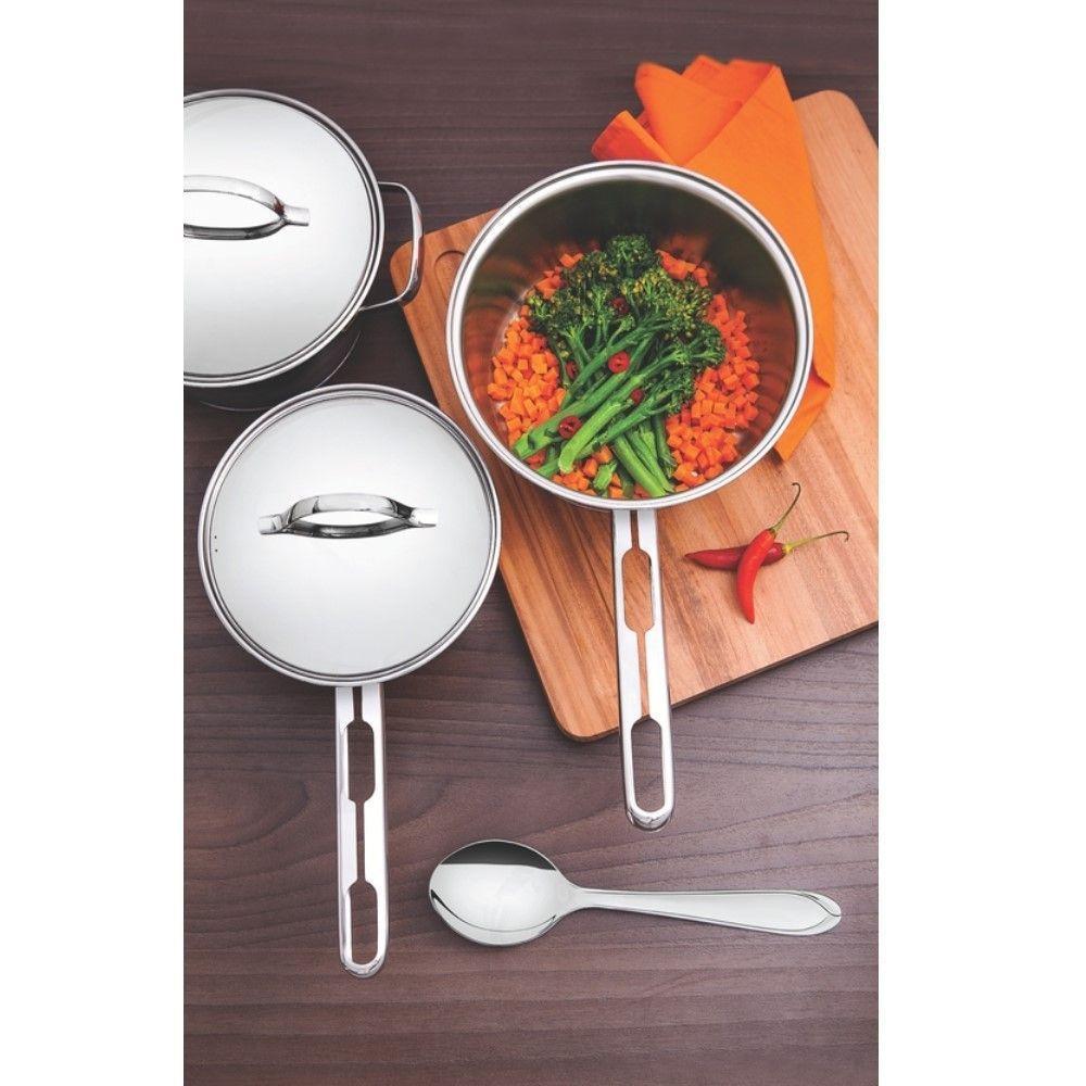 Jogo De Panelas 4 Peças + Cozi-vapore Allegra Em Aço Inox Fundo Triplo Tramontina - 2