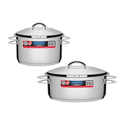 Kit - Jogo De Panelas Solar 2 Pçs Inox Pit 2, 3 - Tramontina
