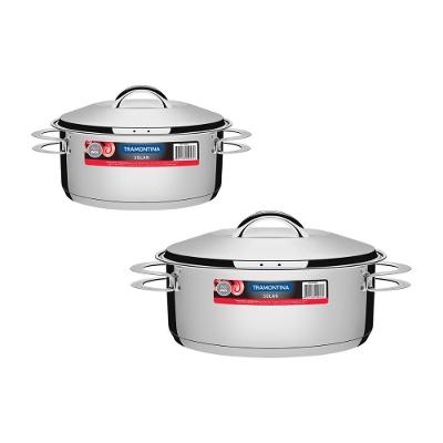 Kit - Jogo De Panelas Solar 2 Pçs Inox Pit 1, 3 - Tramontina