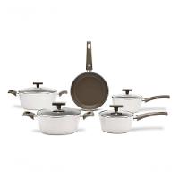 Conjunto De Panelas 5 Peças Cerâmico Antiaderente Nata Linha Ceramic Life Organika Nata - 1