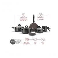 Jogo De Panelas 6 Peças - Ceramic Life Smart Plus Brinox Preto Brinox - 4