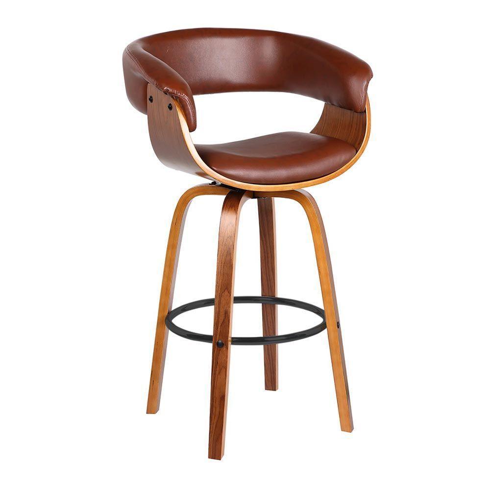 Banqueta Betim Base Madeira - Marrom - 1