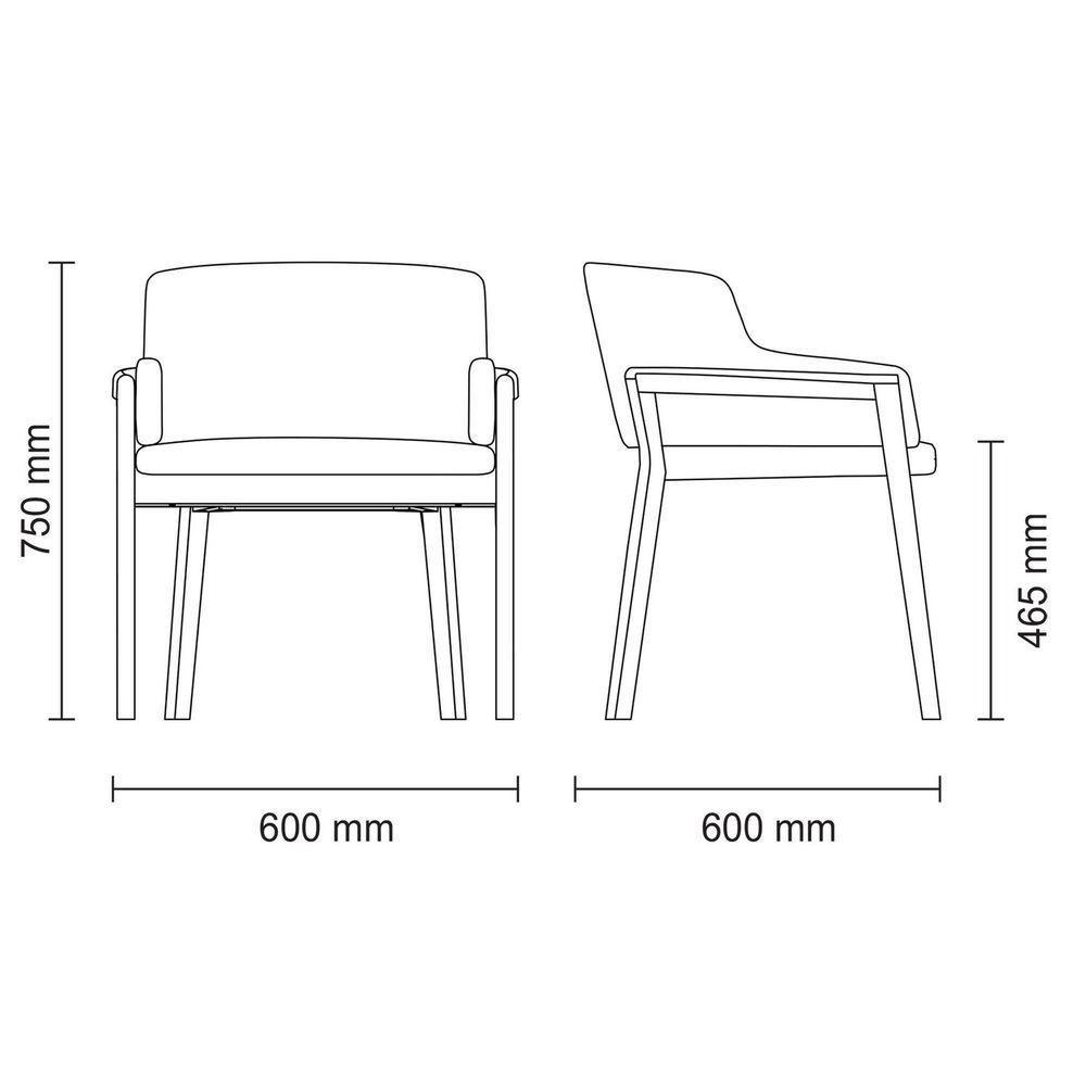 Poltrona Baixa Tramontina Porto Com Base Em Madeira Tauarí Com Acabamento Amêndoa E Estofado Preto - 2