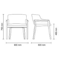 Poltrona Baixa Tramontina Porto Com Base Em Madeira Tauarí Com Acabamento Amêndoa E Estofado Preto - 2