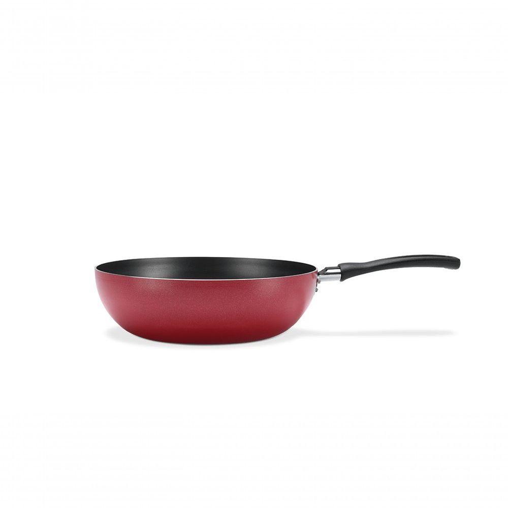 Wok Brinox Vermelha Antiaderente Pro-flon - 28 Cm 4,1 L Linha Garlic Vermelho - 1