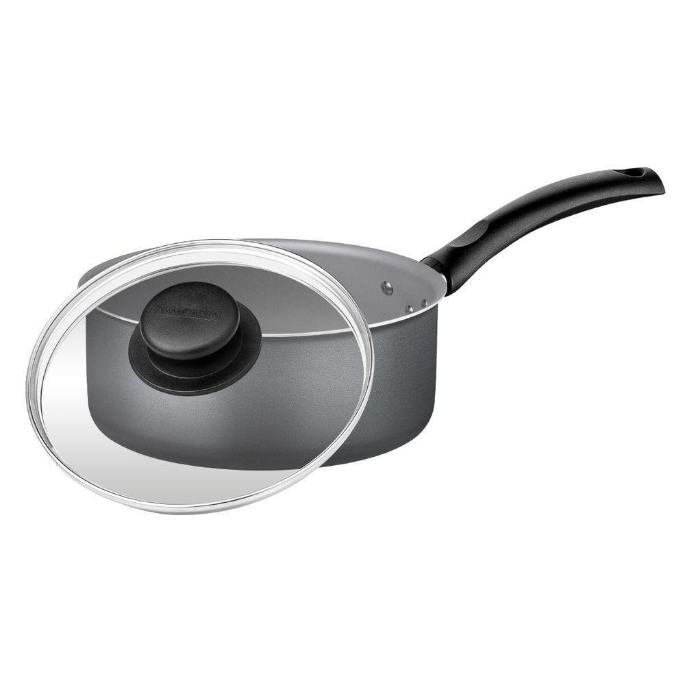 Panela Antiaderente Com Tampa De Vidro 18 Cm 2l Turim Grafite Tramontina - 5