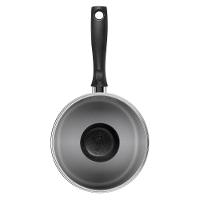 Panela Antiaderente Com Tampa De Vidro 18 Cm 2l Turim Grafite Tramontina