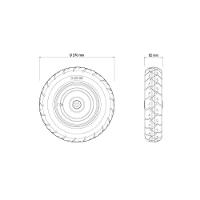 Pneu Com Câmara 3.5-8" E Roda Tramontina De Carrinho De Mão - 5