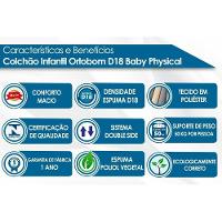 Colchão do Bebê D18 Baby Physical Infantil - 60x130x10 - Ortobom - 2