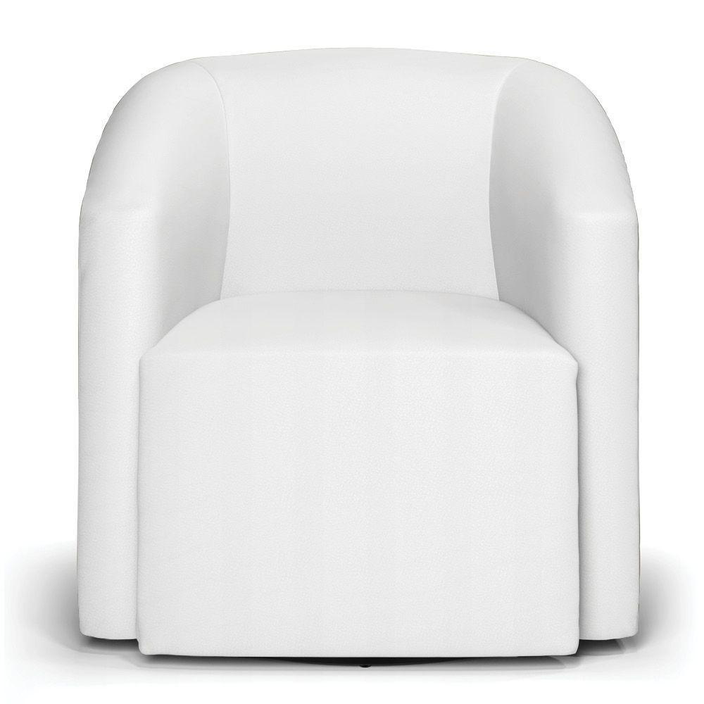 Poltrona Stella Max Corino Branco Base Giratória - D\'rossi - 5