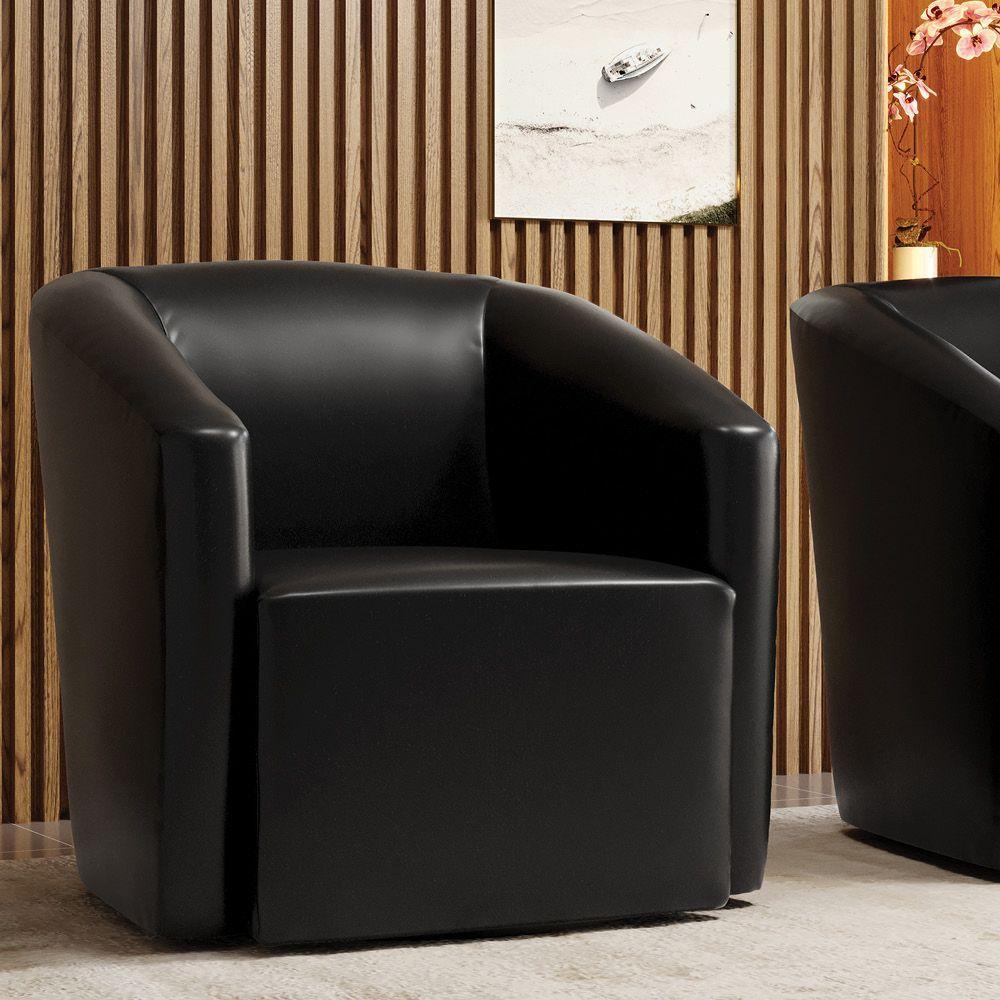 Poltrona Stella Max Corano Preto Base Giratória - D\'rossi - 2