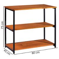 Aparador Para Sala Base Aço Preto I21 Mell Madeira Taeda Dmobiliario Mell - 3