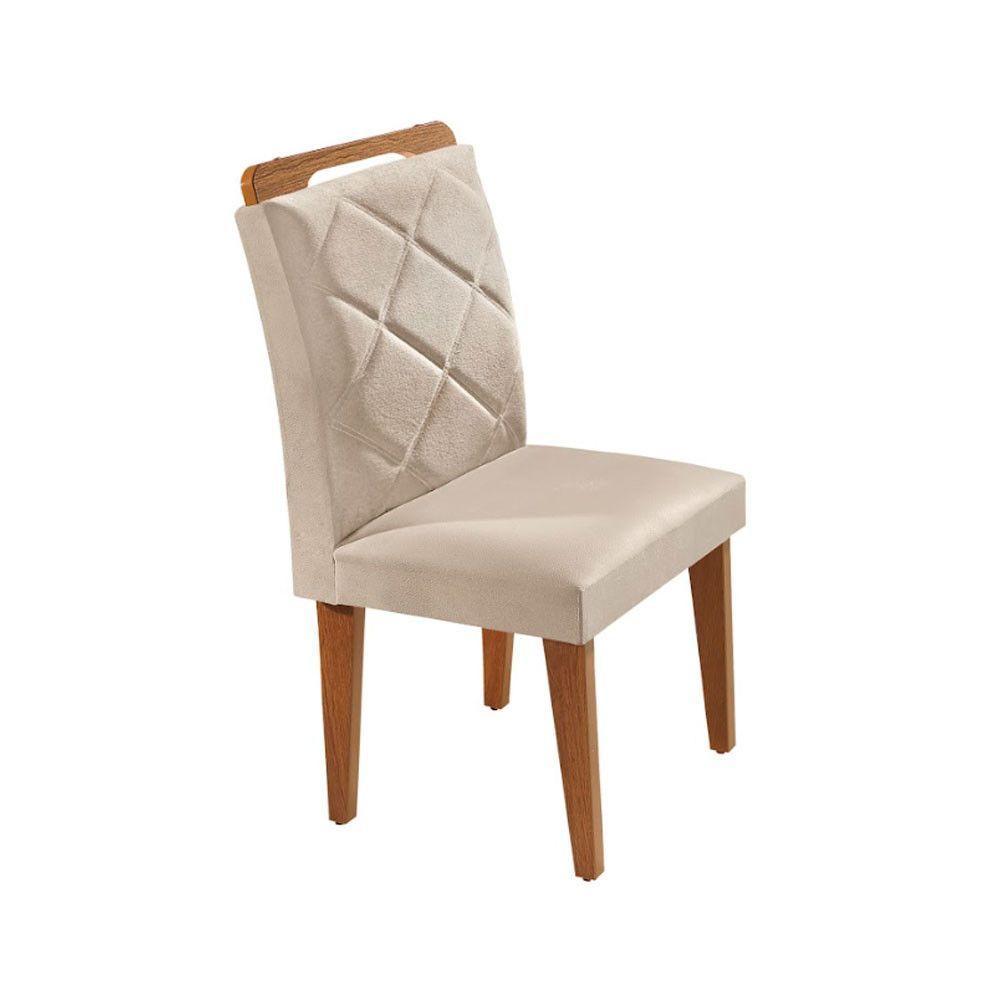 Mesa Alvorada 180 Tp Mdf Vidro Canto Reto 6 Cadeiras Rufato Veludo Creme/off White/imbuia/serig. Off - 3