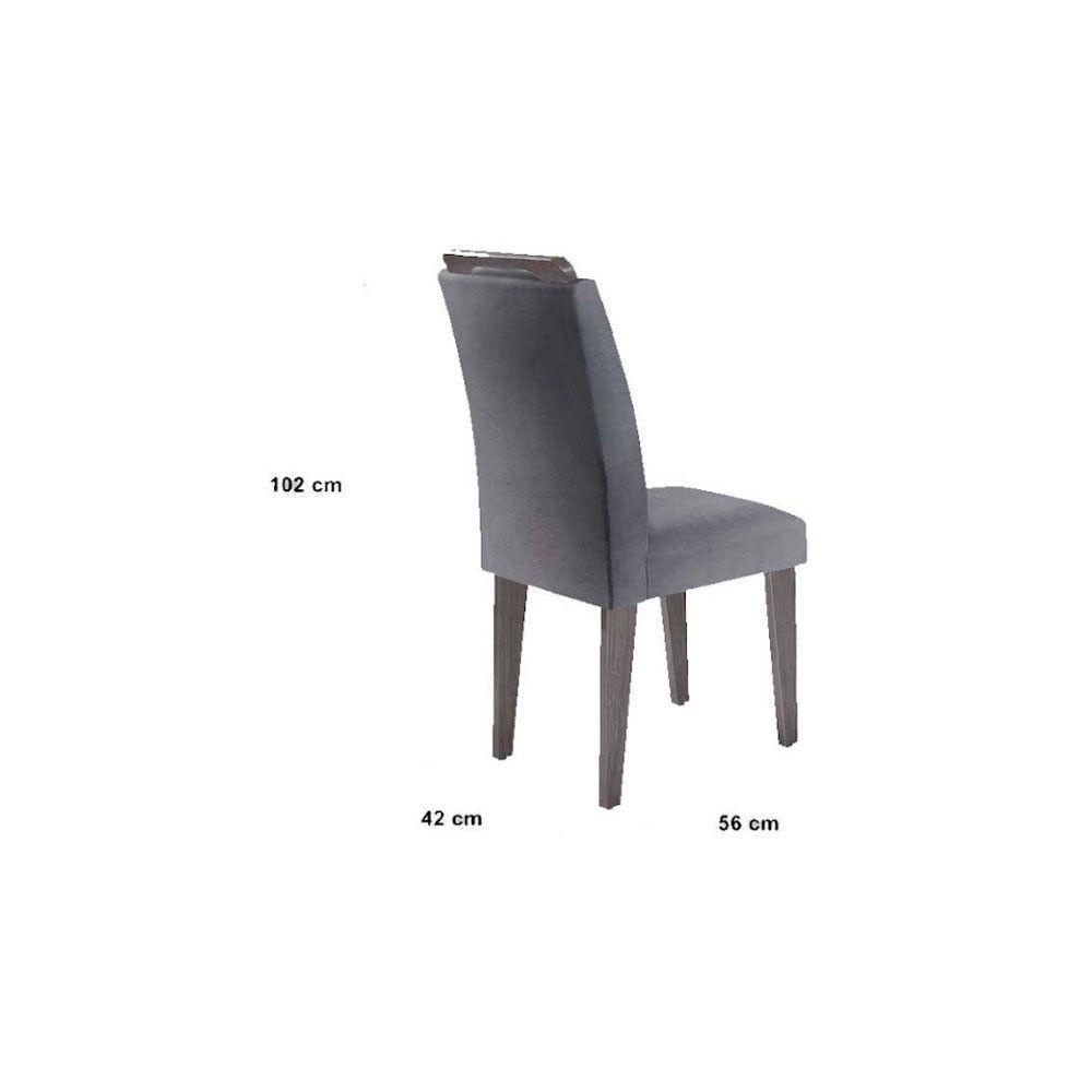 Mesa Alvorada 180 Tp Mdf Vidro Canto Reto 6 Cadeiras Rufato Veludo Creme/off White/imbuia/serig. Off - 5