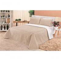 Cobre Leito Dupla Face Queen Clara 03 Peças - Branco-cáqui - 2