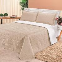 Cobre Leito Dupla Face Queen Clara 03 Peças - Branco-cáqui - 5