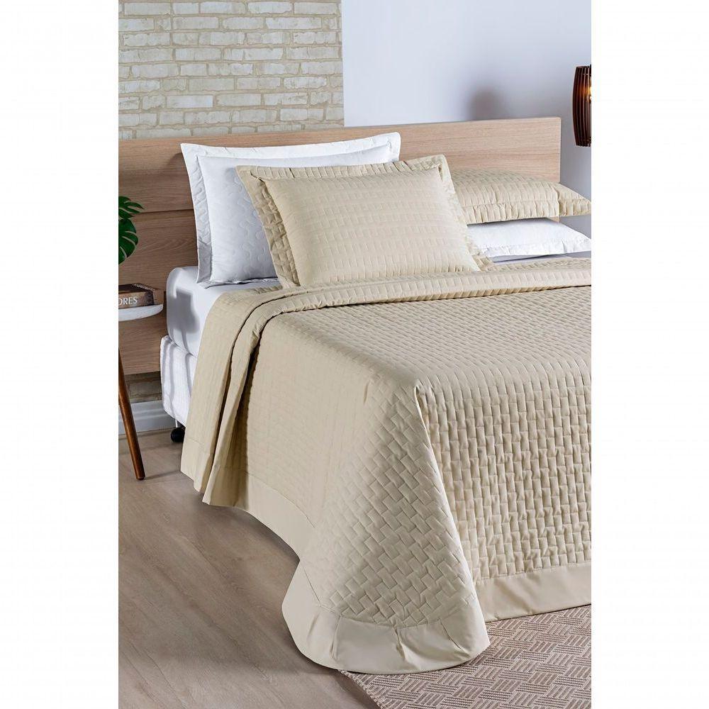 Cobre Leito Madri Percal 200 Fios 100% Algodão King 03 Peças - Caqui - 4