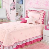 Kit Cobre Leito Com Almofadas Bailarina Solteiro 4 Peças - Pink - 1