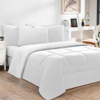 Edredom Malha 100% Algodão Gran Moratta 1 Peça Casal - Branco-branco - 1