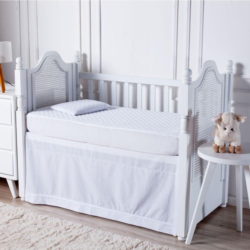 Protetor Colchão Berço Impermeável Matelado 01 Peça - Branco - 1