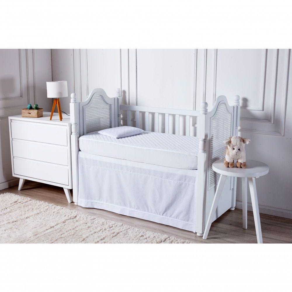 Protetor Colchão Berço Impermeável Matelado 01 Peça - Branco - 2