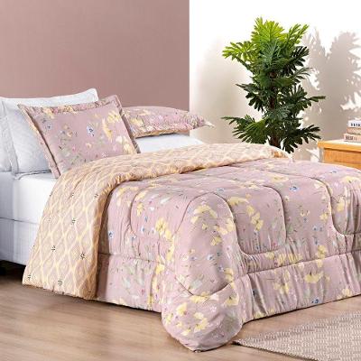 Kit Edredom Dupla Face Super King Bouti 03 Peças - Lavanda