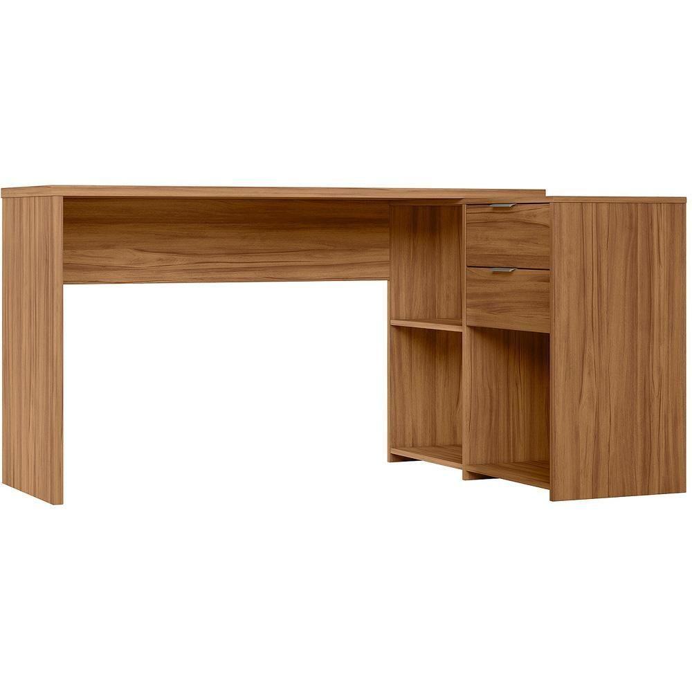 Mesa Para Computador Com 2 Gavetas Office Nt2060 Notável Freijó - 1