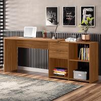 Mesa Para Computador Com 2 Gavetas Office Nt2060 Notável Freijó - 3