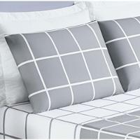Jogo De Cama Com Lençol De Cima 200 Fios Austin Queen 04 Peças - Cinza - 3