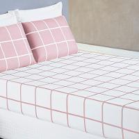 Jogo De Cama Lençol 200 Fios Austin Queen 03 Peças - Rosa - 1