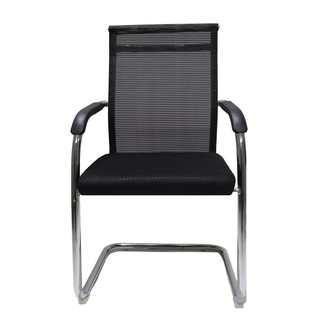 Cadeira De Escritório Diretor Londres Mesh Fixa Preta - 4