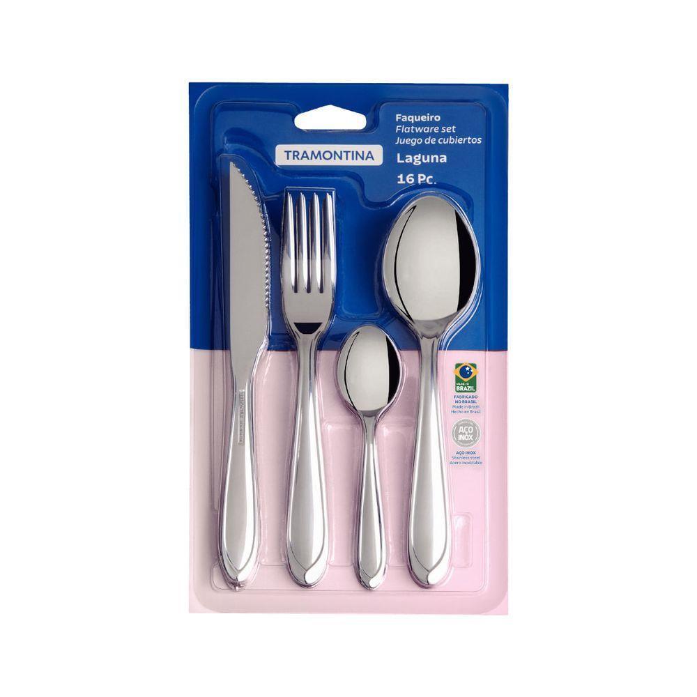 Faqueiro Tramontina Laguna Em Aço Inox Com Facas Para Churrasco 16 Peças - 4