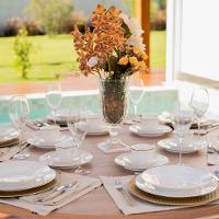 Jogo De Pratos Fundos Em Porcelana Flamingo Com 6 Peças 23,5cm Oxford Sofia - 2