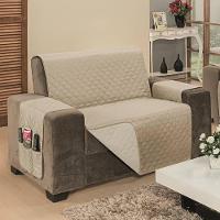 Protetor De Sofá Dupla Face Impermeável Mr 2 E 3 Lugares - Cáqui-palha