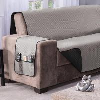 Protetor De Sofá Dupla Face Impermeável Mr 2 Lugares - Preto-cinza - 3