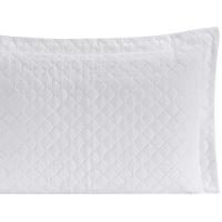 Porta Travesseiro Com Debrum Requinte Liso 01 Peça - Branco - 1