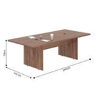 Mesa De Reunião 2,40 Plot Noce - 2