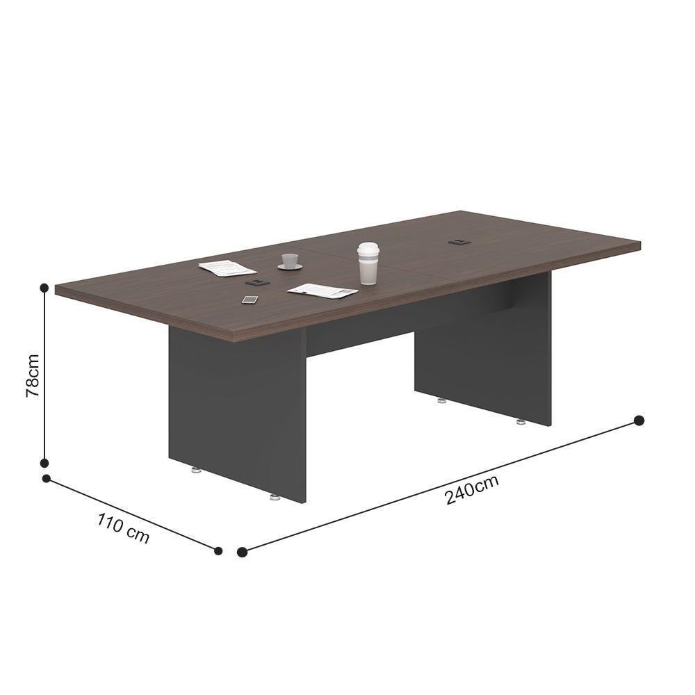Mesa De Reunião 2,40 Plot Freijo Preto - 3