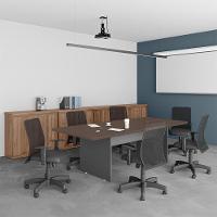 Mesa De Reunião 2,40 Plot Freijo Preto - 2