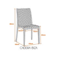 Kit C- 4 Cadeiras Ibiza Estrutura Em Polipropileno Fratini Marrom - 2