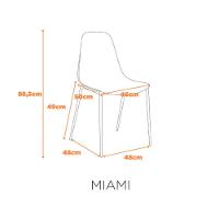 Kit 4 Cadeiras Miami C- Assento Em Polipropileno E Base Em Aço Fratini Rosê - 5