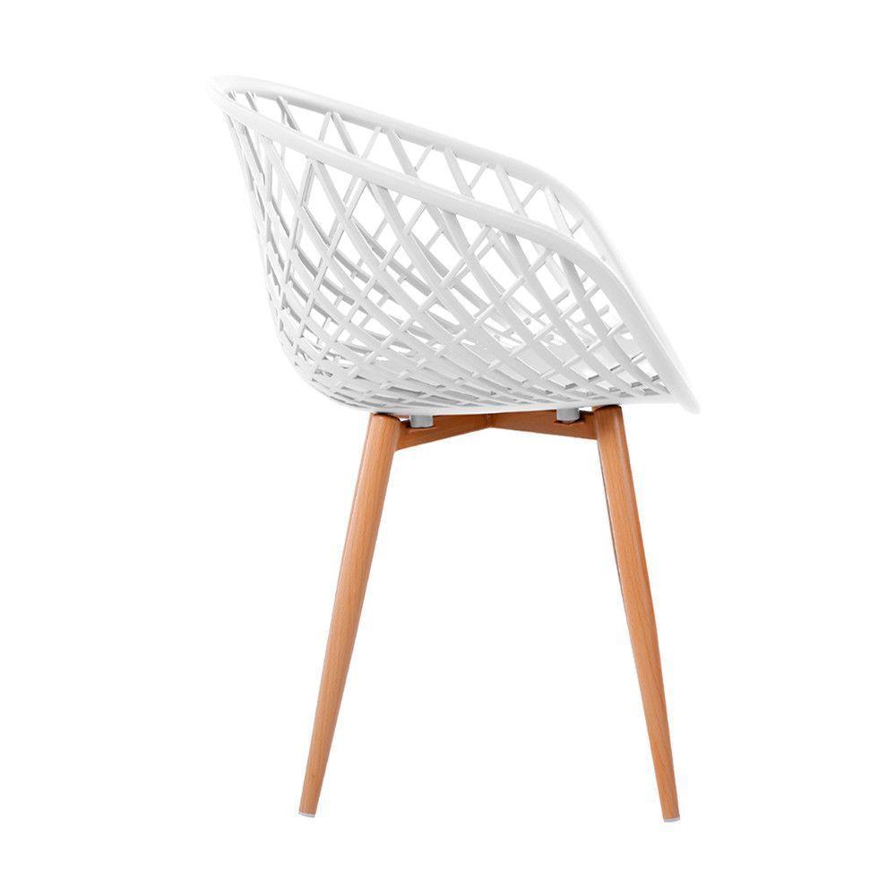 Kit 4 Cadeiras Monaco C- Assento Em Polipropileno E Base Em Aço Fratini Nude - 6