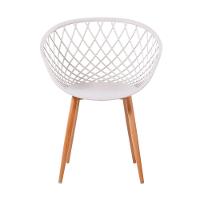 Kit 4 Cadeiras Monaco C- Assento Em Polipropileno E Base Em Aço Fratini Nude - 9