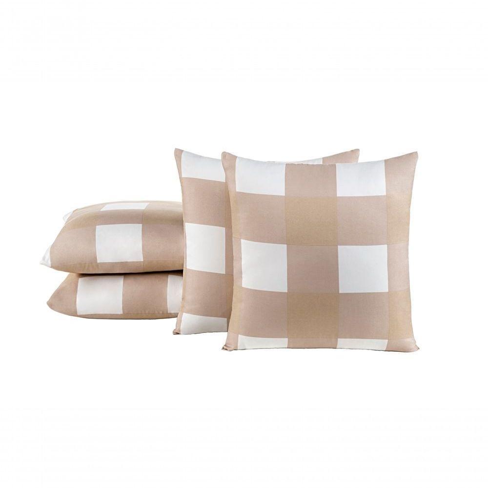 Almofadas Cheias Dolce Vita 04 Peças - Caqui - 1