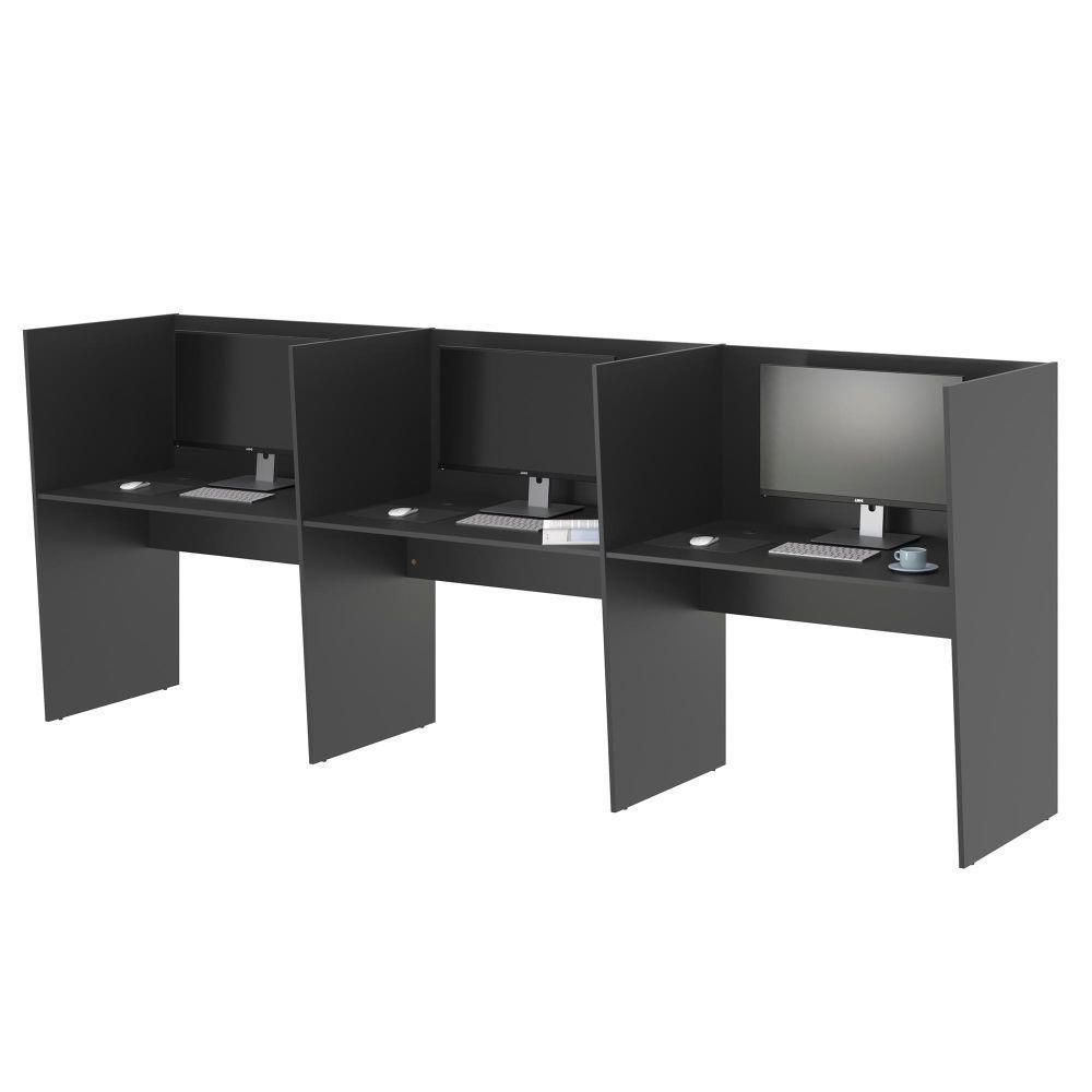 Mesa De Atendimento Escritório Call Center 3 Lugares - 1