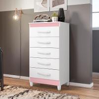 Cômoda Milady Flex Branco-titanium Azul Rosa 5 Gavetas - 7