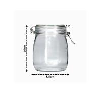 Jogo 2 Potes Hermético Vidro Redondo Com Super Trava 830ml - 7