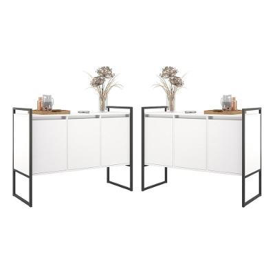 Buffet 3 pts Rouxe Conj2 Unidades - Branco Branco