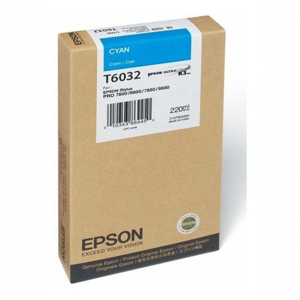 Cartucho De Tinta Epson Compativel T6032 Cyan - 1