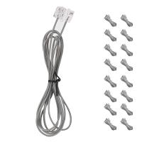 Fio Telefonico Cabo Rj11 1 Metro E 60Cm Kit 50 Uni - 1